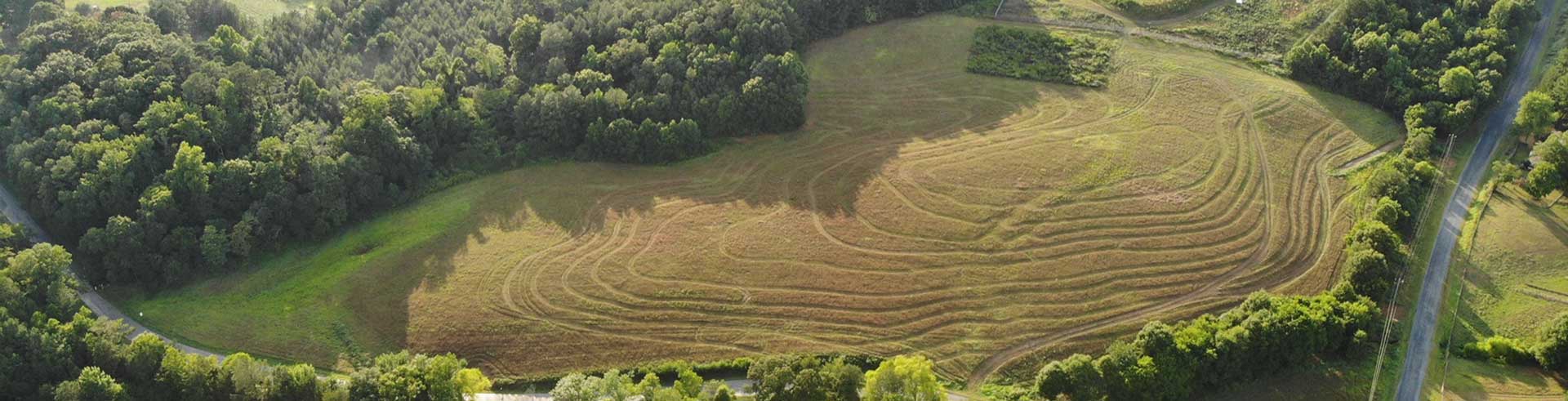 Areal photo of a field
